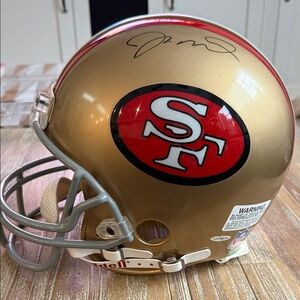 Autographed Joe Montana San Francisco 49ers football helmet